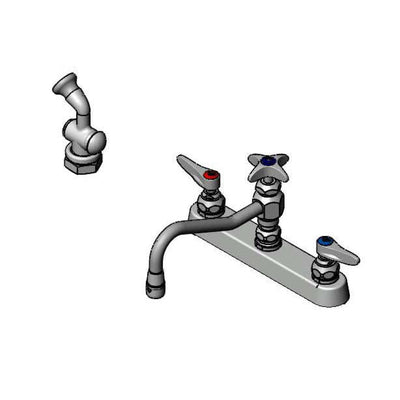 T&S Brass B-1152 Workboard Faucet - 8" Centers & Sidespray