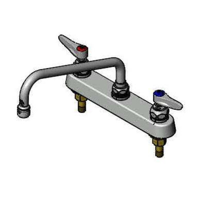 T&S Brass B-1164 Deck Mount Workboard - 10" Nozzle & Supply Stops
