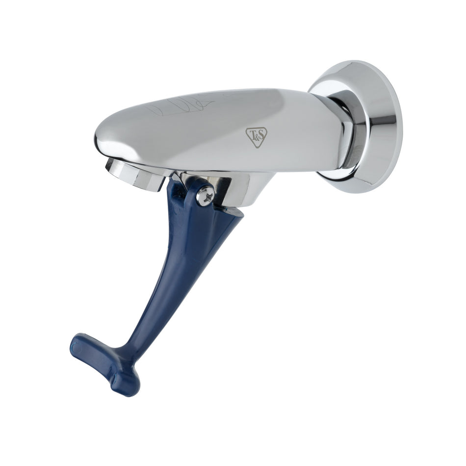 T&S B-1200 Faucet, Push Back Glass Filler, Wall Mounted, Adjustable Flange