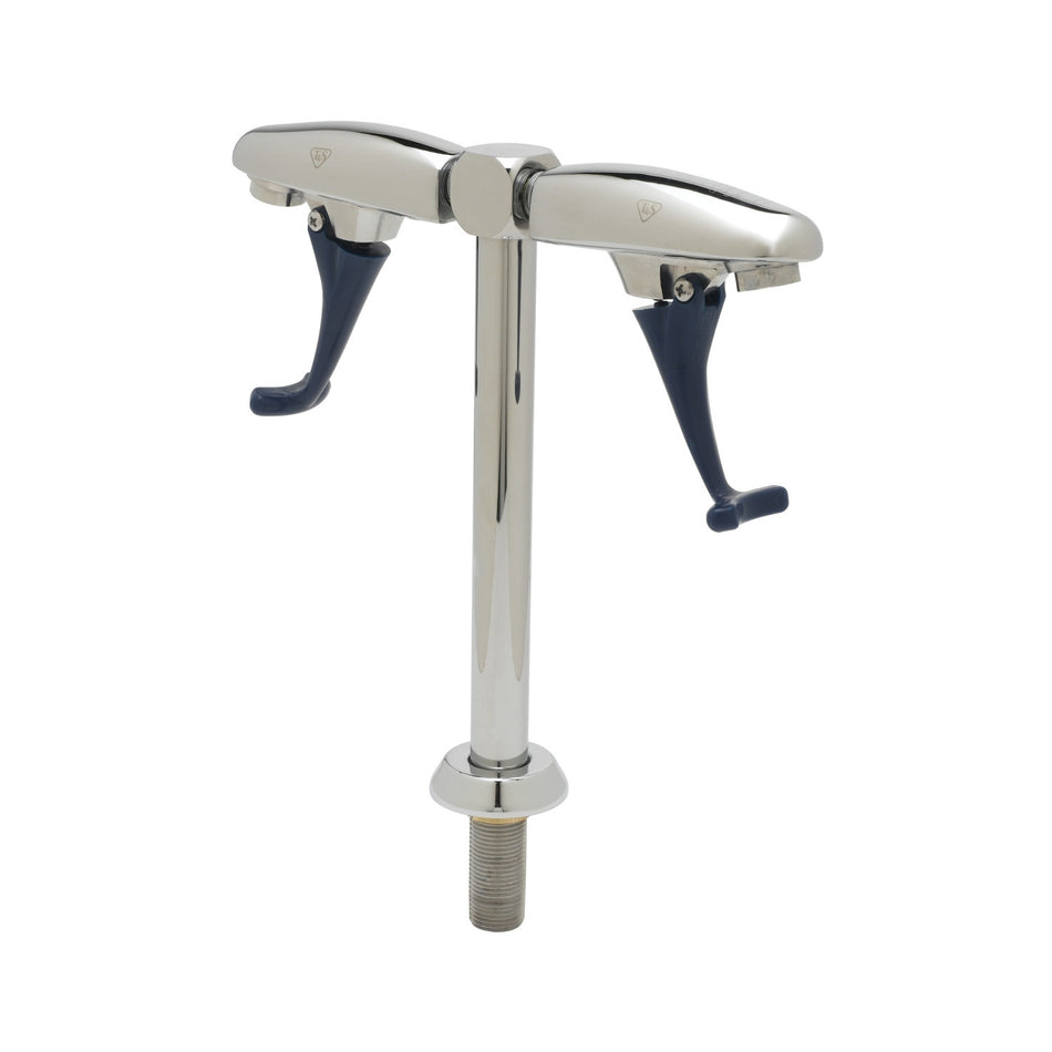 Double Glass Filler, 12" Deck Mount Pedestal, 1/2" NPT Male Shank
