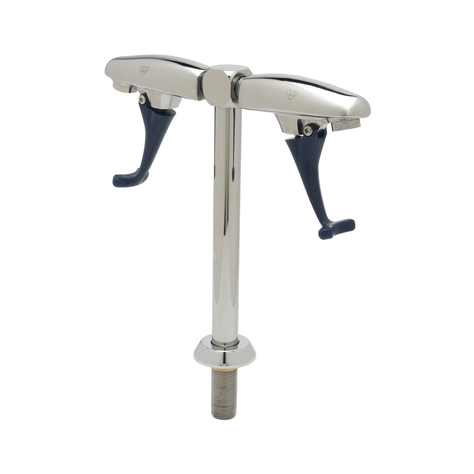 Double Glass Filler, 8" Deck Mount Pedestal, 1/2" NPT Male Shank