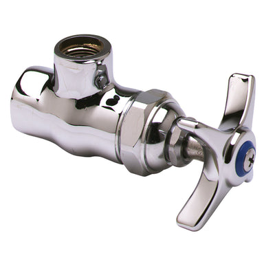 T&S Brass B-1344 Angle Stop - 4-Arm Handle & 1/2" NPT