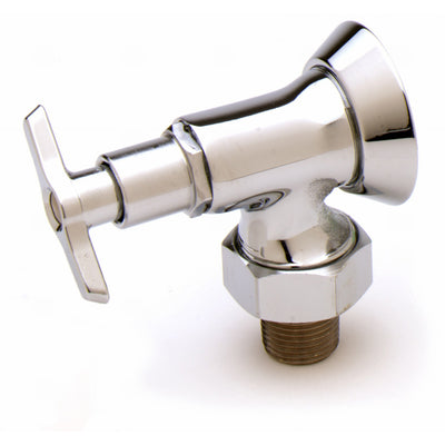 T&S Brass B-1351 Loose Key Angle Stop - 1/2" NPT Inlet & Chrome Finish