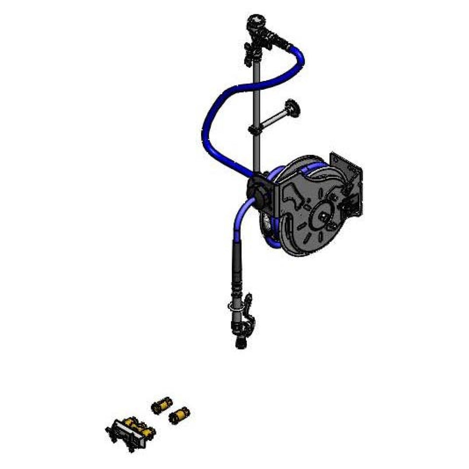 T&S Brass B-1459-7112-QDS Hose Reel System - QD Heads & B-7112 SS Reel