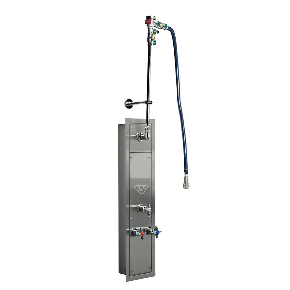 T&S Brass B-1460-RMT-CR Recessed Hose Reel Cabinet - Top Inlets & Ceramas