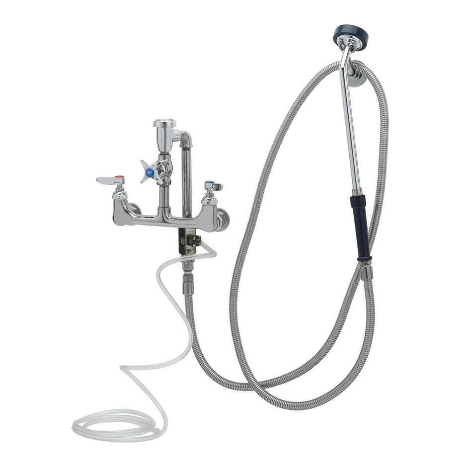 T&S B-2117 Spray Special Equipment Washer, 12 ft Flex, Stainless Hose, 8" Center