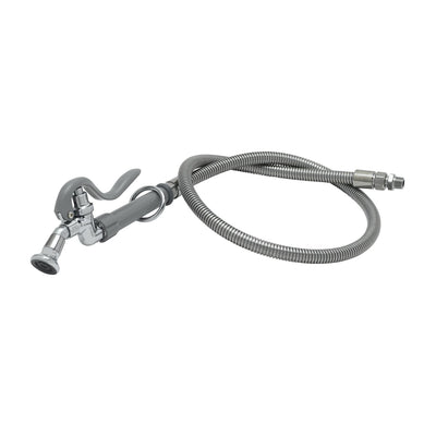 T&S Brass B-2137 Angle Spray Valve - 50" SS Flex Hose & 3/8" NPT