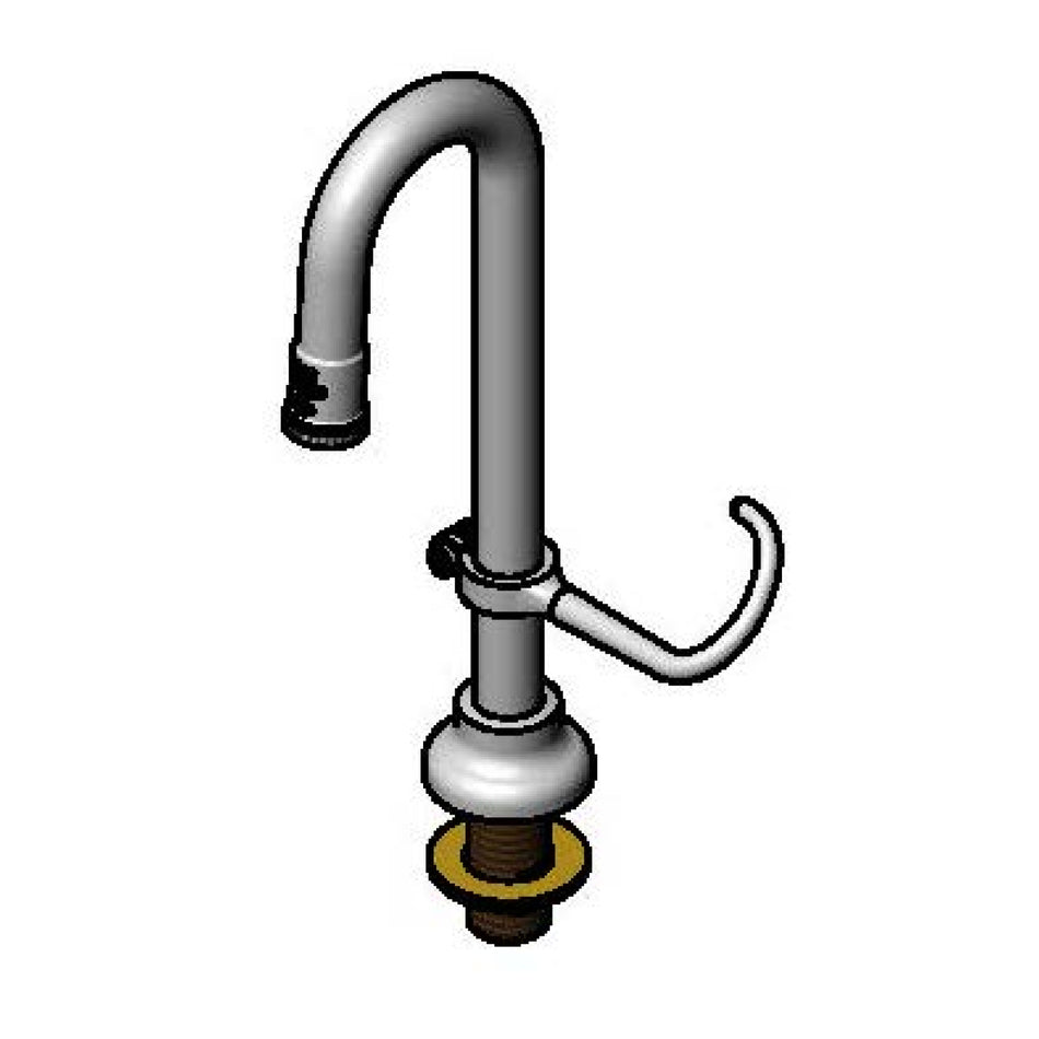 T&S Brass B-2140 Dummy Rigid Gooseneck - Full-Flow & Finger Hook