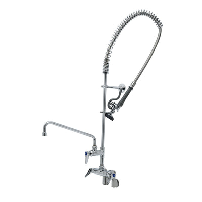 T&S Brass B-2261-12-CR-B Wall Mount Pre-Rinse - Adjustable Centers & 12" ADF