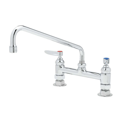 T&S Brass B-2280 Deck Mount Mixing Faucet - 12" Nozzle & Nipple Kits