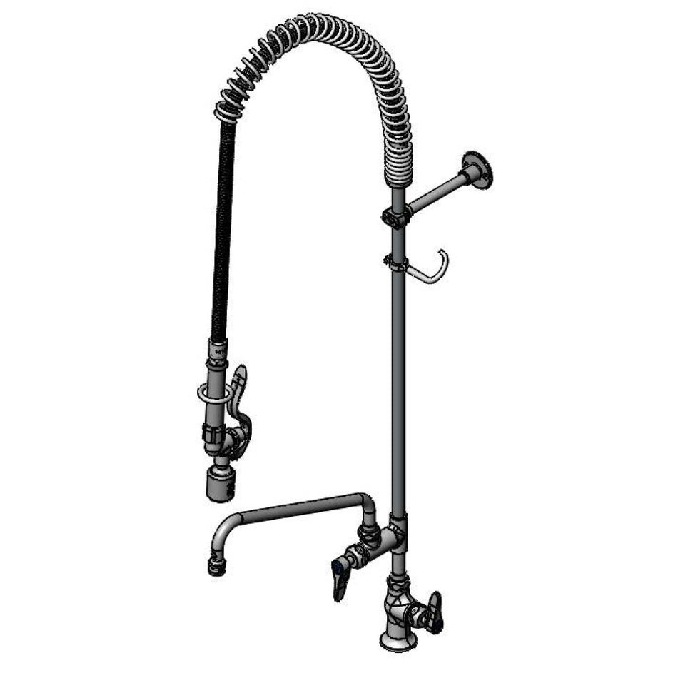 T&S Brass B-2285-12-CR-BC Single Temp Pre-Rinse - 12" ADF & Cerama Cartridges