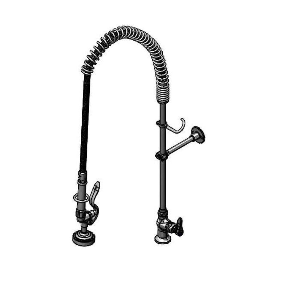 T&S Brass B-2285-B-18R Single Temp Pre-Rinse - Deck Mount & 18" Riser