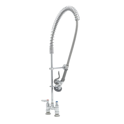 T&S Brass B-2288 Spring Action Pre-Rinse - 4" Deck Mount w/ Wall Bracket