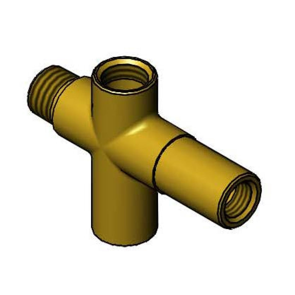 T&S B-2339-TEE Thermometer Tee, Unplated Forged Brass