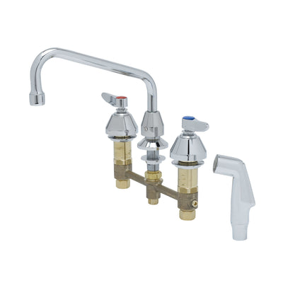 T&S Brass B-2347-02 Medical Faucet - 8" Swing Nozzle & Sidespray