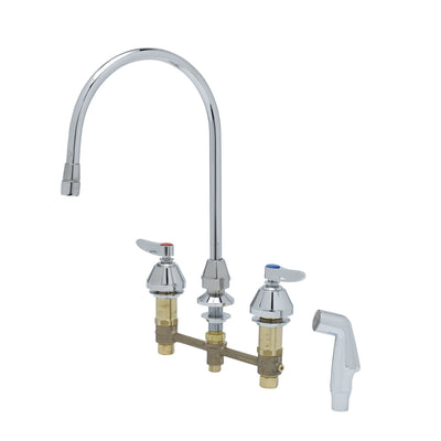 T&S Brass B-2347-05-LVR Medical Faucet - Swivel Gooseneck & Sidespray