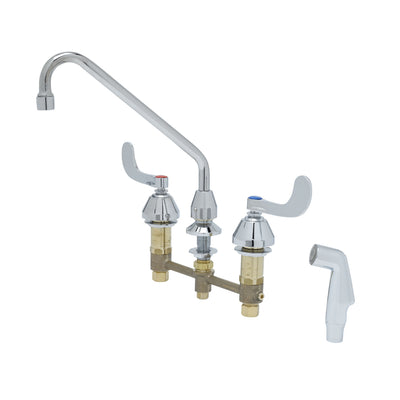 T&S Brass B-2347-166X Widespread Mixing Faucet - 9" High-Arc Swing Nozzle