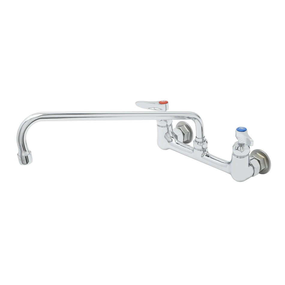 8"c/c Wall Mount Faucet,1/2"NPT Female Inlets,Ceramic Cartridges,14"Swing Nozzle Metal Masters