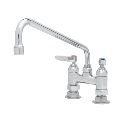T&S Brass B-2390 Centerset Mixing Faucet - 4" Centers & 14" Swing Nozzle