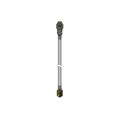 T&S Brass B-2395-03 Hose Assembly - 1/2" ID x 8' PVC w/ QD & Elbow