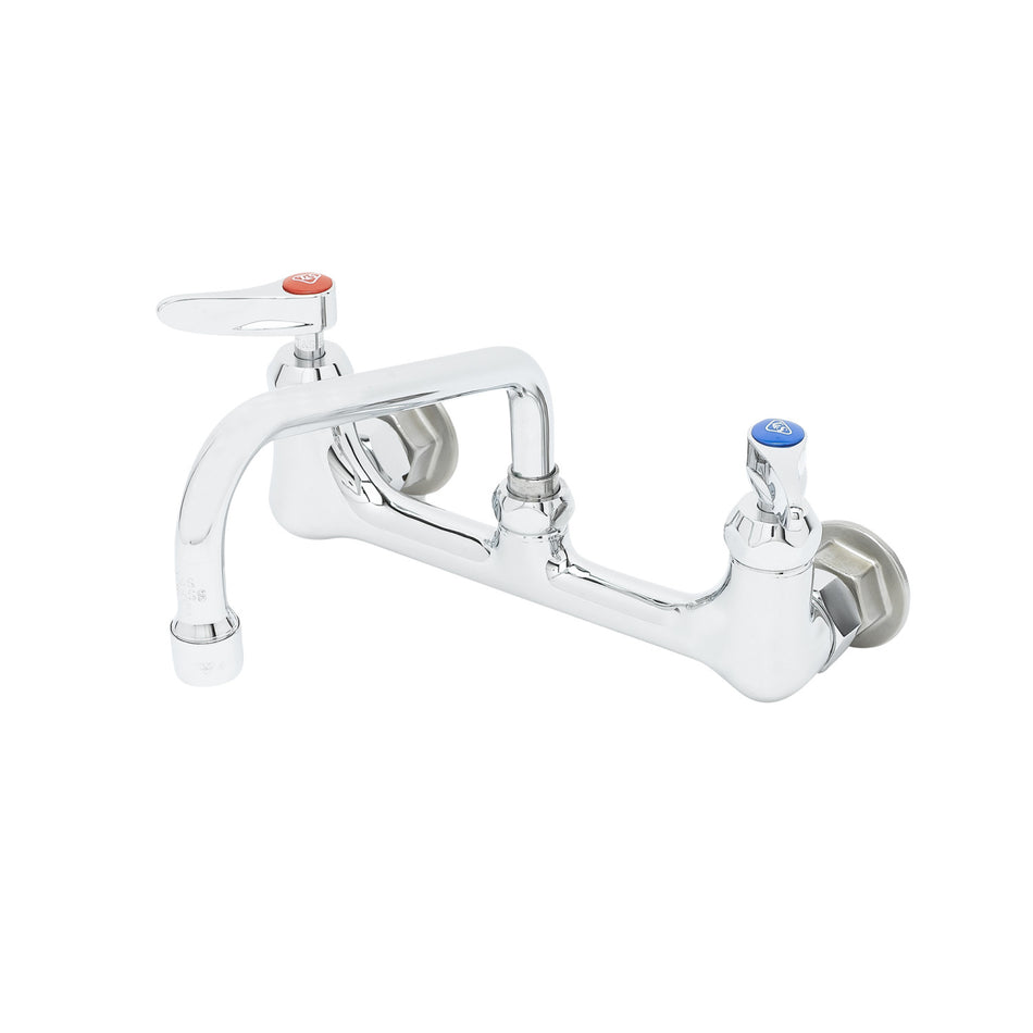 8" Wall Mount Mixing Faucet w/ CV Ceramas, 8" Swing Nozzle (060X), 1/2" NPT Female Inlets