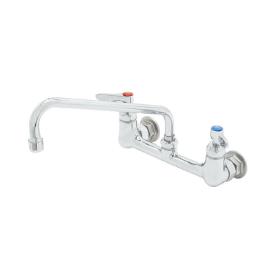 T&S Brass B-2429-CR-EK Double Pantry Faucet - Wall Mount w/ 10" Spout & Elbows