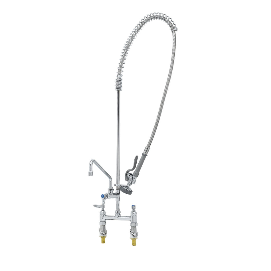 T&S Pre-Rinse, Add-On Faucet w/ 12" Swing Nozzle, 1/2" NPT Male Inlet for 45 Degree Surface