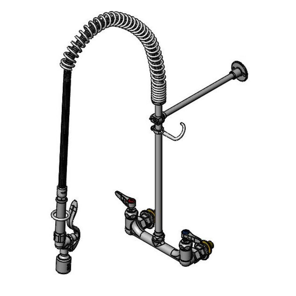 T&S Brass B-2455-C Workboard Pre-Rinse - Low-Flow B-0107-C & 12" Bracket