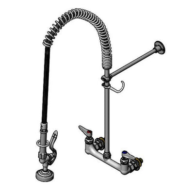 T&S Brass B-2455 Workboard Pre-Rinse - 8" Wall Mount & Overhead Spring