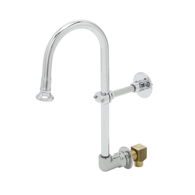 T&S Brass B-2456-W Wall Mount Elbow Faucet - 123X Gooseneck & Rosespray