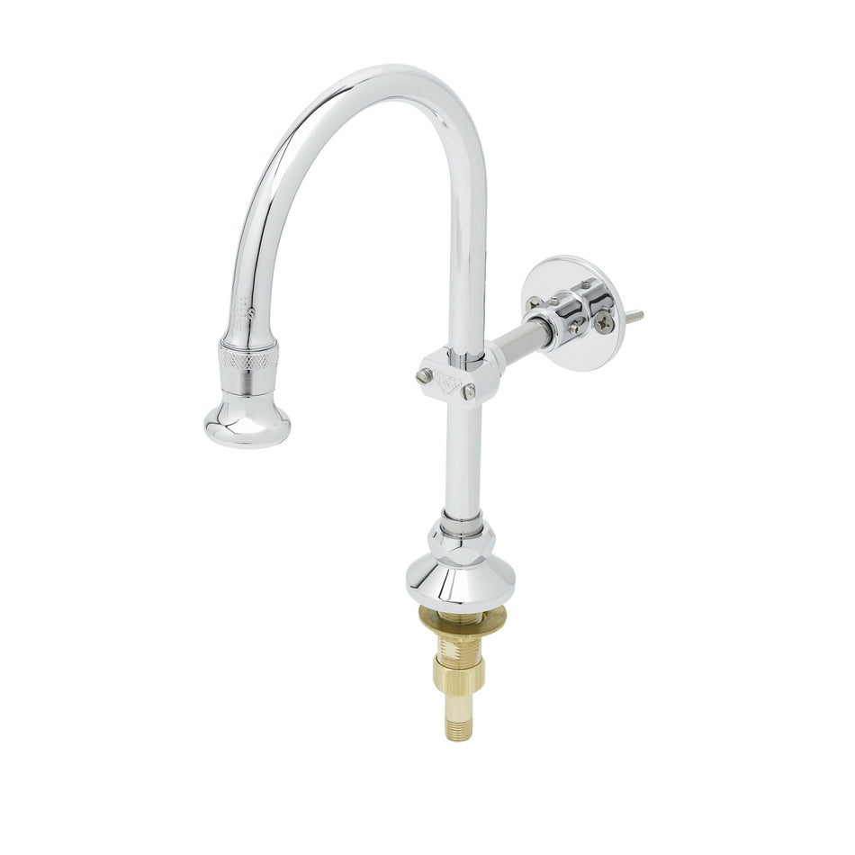 T&S Brass B-2456 Deck Mount Gooseneck - Rosespray & Wall Bracket