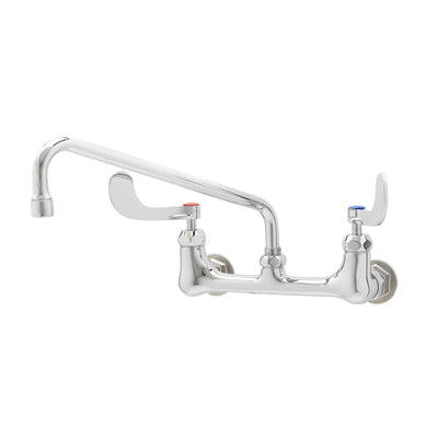 T&S Brass B-2463 Wall Mount Double Pantry Faucet - 12" Swing Nozzle