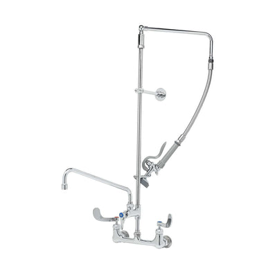 T&S Brass B-2466 Wall Mount Pre-Rinse - 20" Hose & Wrist Handles