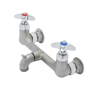 T&S Brass B-2480 Service Sink Faucet - Garden Hose Outlet & Rough Chrome