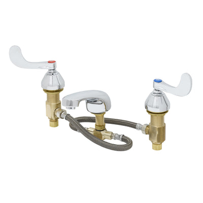 T&S Brass B-2485 Widespread Faucet - 8" Centers & 4" Wrist Handles