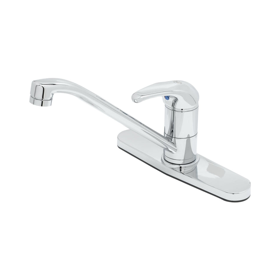 Single Lever Faucet, 9" Swivel Spout, 1.5 GPM VR Aerator, Flexible Supplies, Deck Plate