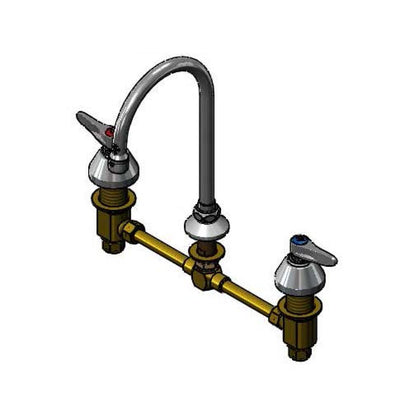 T&S Brass B-2850-L Widespread Faucet - 12" Centers & Swivel Gooseneck