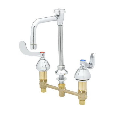 T&S Brass B-2863 Widespread Faucet - Vacuum Breaker & Wrist Handles
