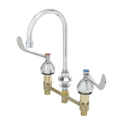 T&S Brass B-2866-F05 Medical Faucet - 8" Centers & 0.5 GPM Non-Aerated Spray