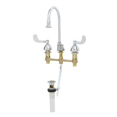 T&S Brass B-2868-04 Medical Faucet - Rosespray Swivel Gooseneck & Pop-Up
