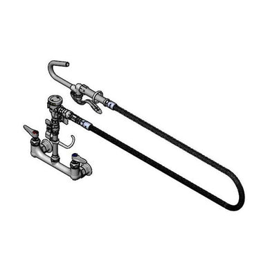 T&S Brass B-2892 Wall Mount Pot Filler - Vacuum Breaker & Squeeze Valve