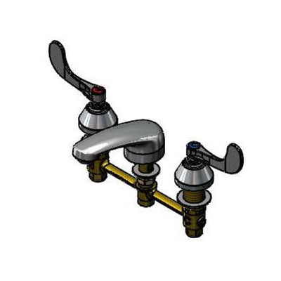 T&S Brass B-2990-BWH4CR Widespread Faucet - Wrist Handles & Cerama Cartridges