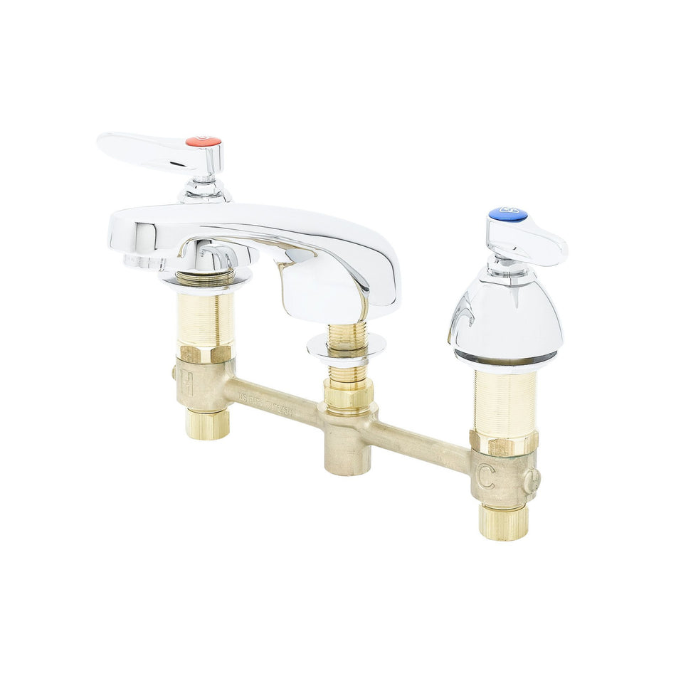 T&S Brass B-2990-F05 Widespread Faucet - 8" Centers & 0.5 GPM Non-Aerated Spray