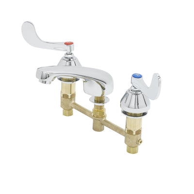 T&S Brass B-2990-WH4-VF05 Widespread Faucet - Wrist Handles & 0.5 GPM VR Spray