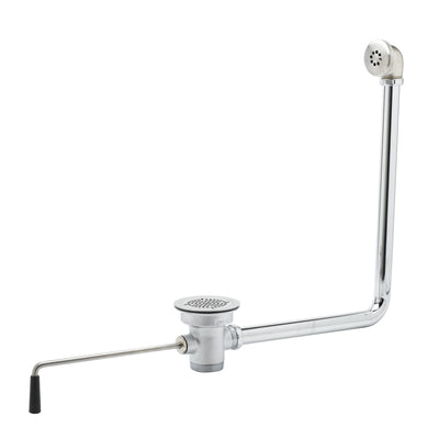 T&S Brass B-3952-01-XS Waste Drain Valve - 3-1/2 by 2 Overflow Short Twist Handle Commercial Sink
