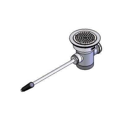 T&S Brass B-3952-VR Waste Drain Valve - Vandal-Resistant Flat Strainer