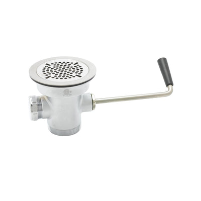 T&S Brass B-3952-XS Waste Drain Valve - Short Twist Handle & 3-1/2" x 2"