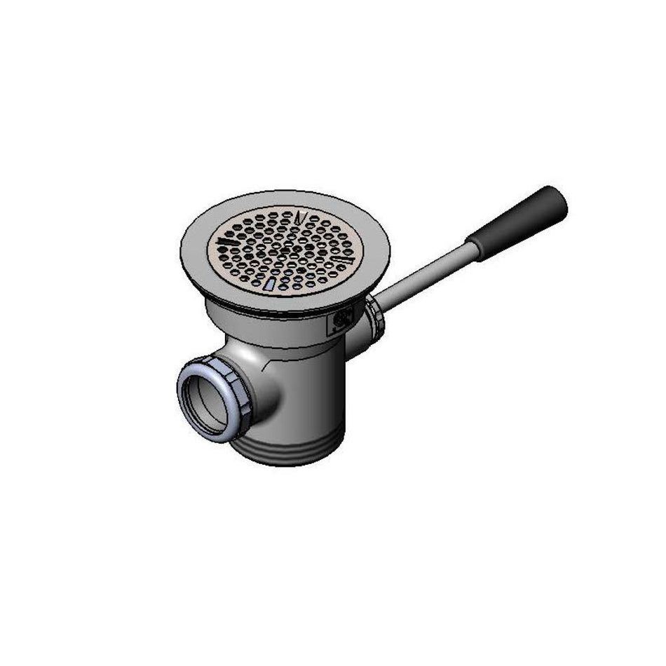 Waste Drain Valve, Short Lever Handle, 3-1/2" x 2"
