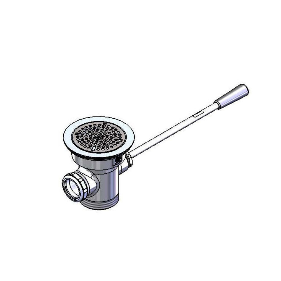 T&S B-3972 Lever Waste Valve, 3 1/2" Sink Opening, 2" Drain Outlet