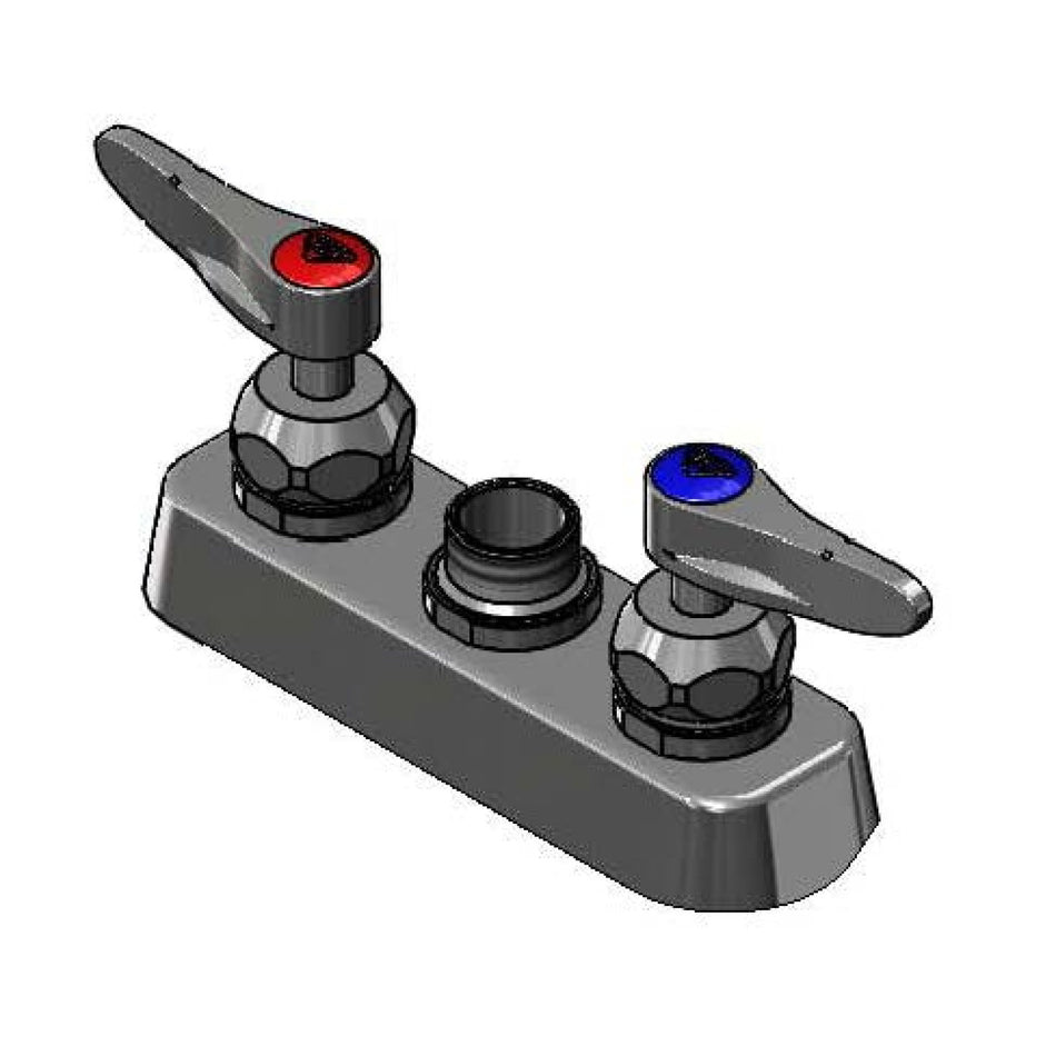 4" Deck Mount Workboard PRU Base Faucet, Less Nozzle, CV-Ceramas, Lever Handles